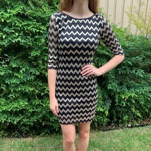 Black and Gold Cocktail Dress